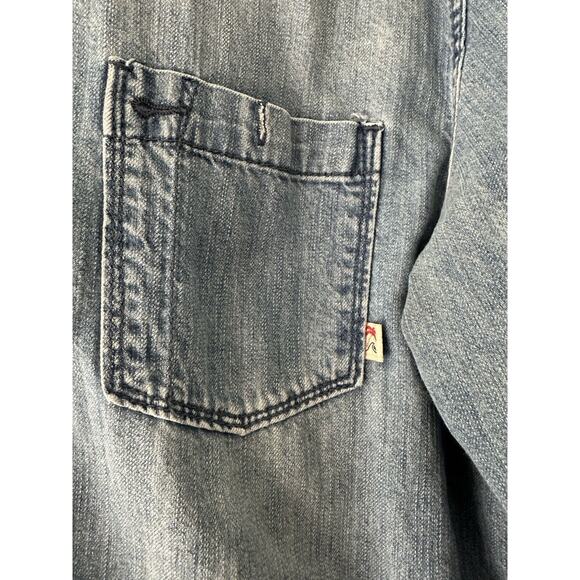Quicksilver Women’s Denim Modern Fit Pearl Snap Button Up Collared Shirt Size M - Picture 6 of 15